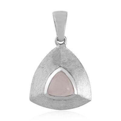 Colgante en plata con Cuarzo rosa (MONOSONO COLLECTION)