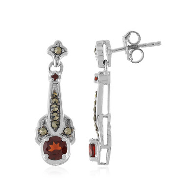 Pendientes en plata con Granate de Mozambique