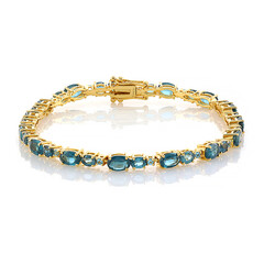 Brazalete en plata con Cianita petróleo