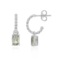 Pendientes en plata con Amatista verde