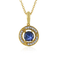 Collar en plata con Zafiro estrella azul