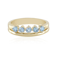 Anillo en oro con Aguamarina Santa María (Adela Gold)