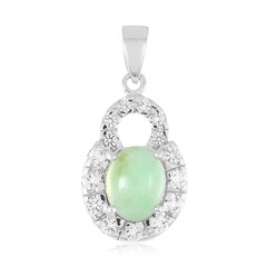 Colgante en plata con Crisoprasa imperial