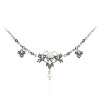 Collar en plata con Ópalo blanco