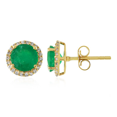 Pendientes en oro con Esmeralda de Socoto