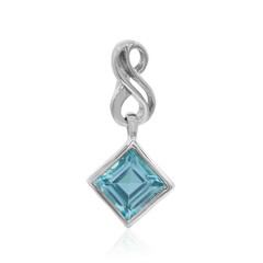 Colgante en plata con Topacio azul cielo
