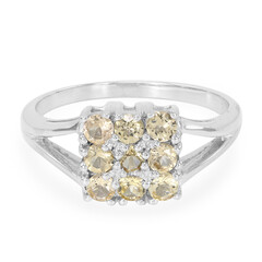 Anillo en plata con Topacio imperial