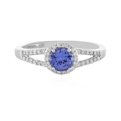 Anillo en platino con Tanzanita AAA