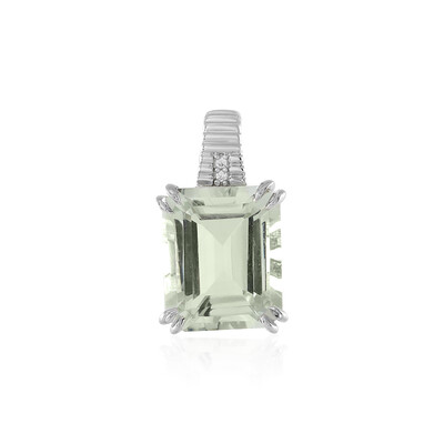 Colgante en plata con Amatista verde
