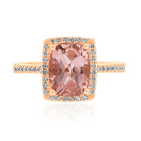 Anillo en oro con Morganita AAA