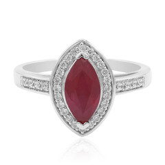 Anillo en plata con Rubí de Madagascar
