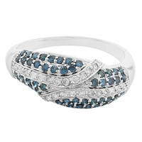 Anillo en oro con Diamante azul