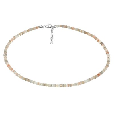 Collar en plata con Piedra de luna de Kangeyam