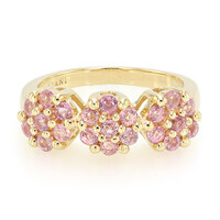 Anillo en oro con Zafiro Padparascha no calentado (AMAYANI)