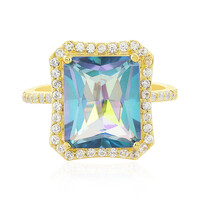Anillo en plata con Cuarzo océano