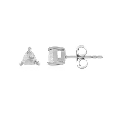 Pendientes en plata con Topacio blanco
