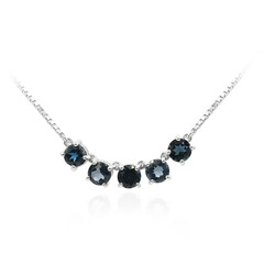 Collar en plata con Topacio azul de Londres