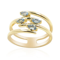 Anillo en oro con Aguamarina Santa María (de Melo)