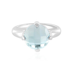 Anillo en plata con Topacio azul cielo