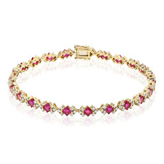 Brazalete en oro con Rubí de Mozambique AAA (CIRARI)