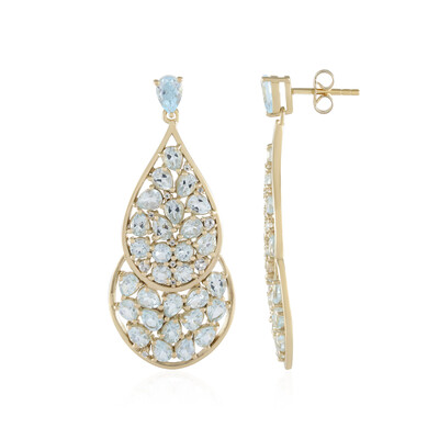 Pendientes en plata con Topacio azul cielo