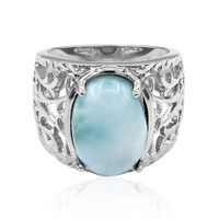 Anillo en plata con Larimar