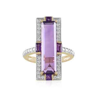 Anillo en oro con Amatista de Zambia (SUHANA)