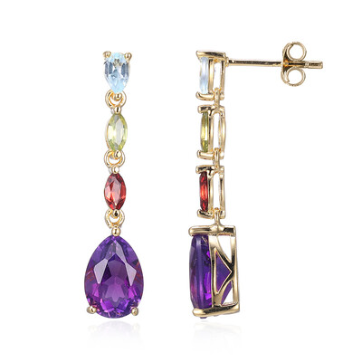 Pendientes en plata con Amatista de Zambia