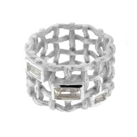 Anillo en plata con Cuarzo blanco