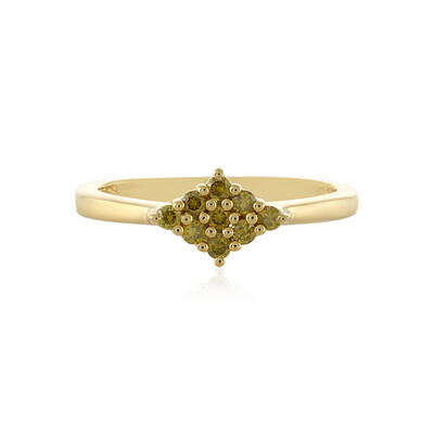 Anillo en plata con Diamante I3 amarillo