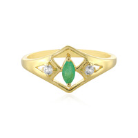 Anillo en plata con Esmeralda de Zambia