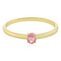 Anillo en oro con Zafiro de Ceilán rosa