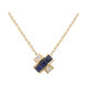 Collar en oro con Zafiro azul Ceylon (CIRARI)