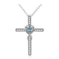 Collar en plata con Topacio azul cielo