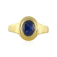 Anillo en plata con Zafiro estrella azul