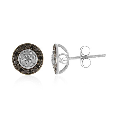 Pendientes en plata con Diamante I4 (J)