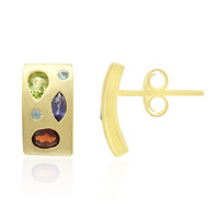 Pendientes en plata con Granate de Mozambique