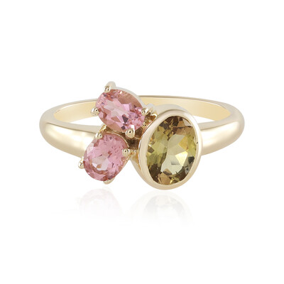 Anillo en oro con Tanzanita amarilla sin calentar (Adela Gold)