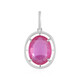 Colgante en platino con Zafiro rosa de Madagascar