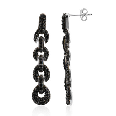 Pendientes en plata con Espinela negra