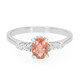 Anillo en plata con Turmalina cuprífera rosa