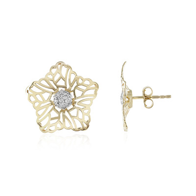 Pendientes en oro con I1 (I) Diamante (Ornaments by de Melo)