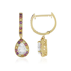 Pendientes en plata con Cuarzo blanco