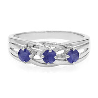 Anillo en plata con Zafiro de Kanchanaburi