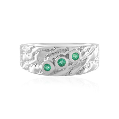 Anillo en plata con Esmeralda de Rusia (de Melo)