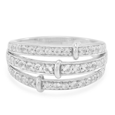 Anillo en plata con Topacio blanco