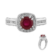 Anillo en plata con Rubí de Madagascar