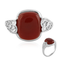 Anillo de hombre en plata con Ónix rojo