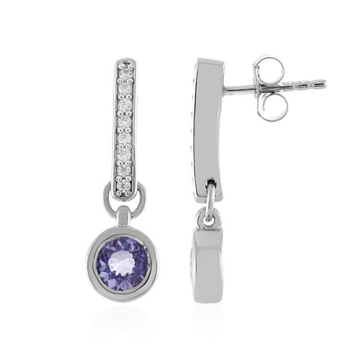 Pendientes en plata con Tanzanita