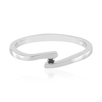 Anillo en plata con Diamante negro